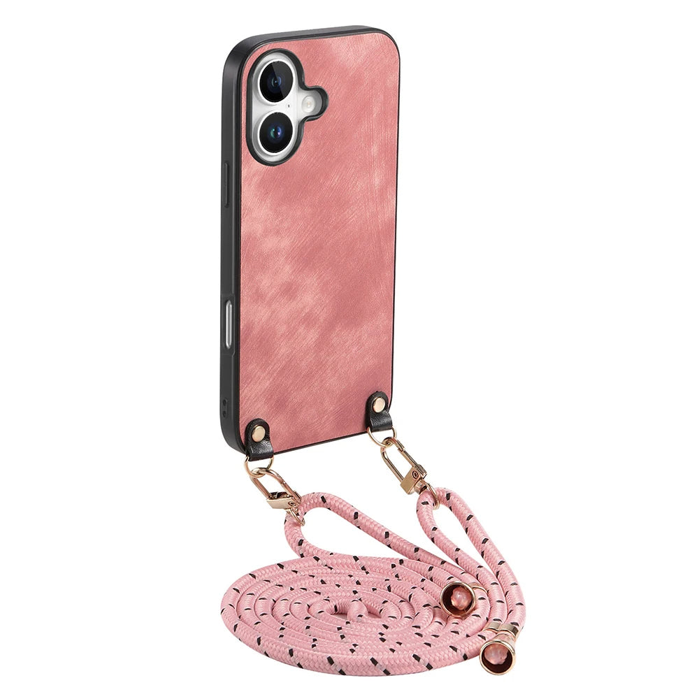 Lanyard Rope Retro Premium Matte Finish iPhone Case