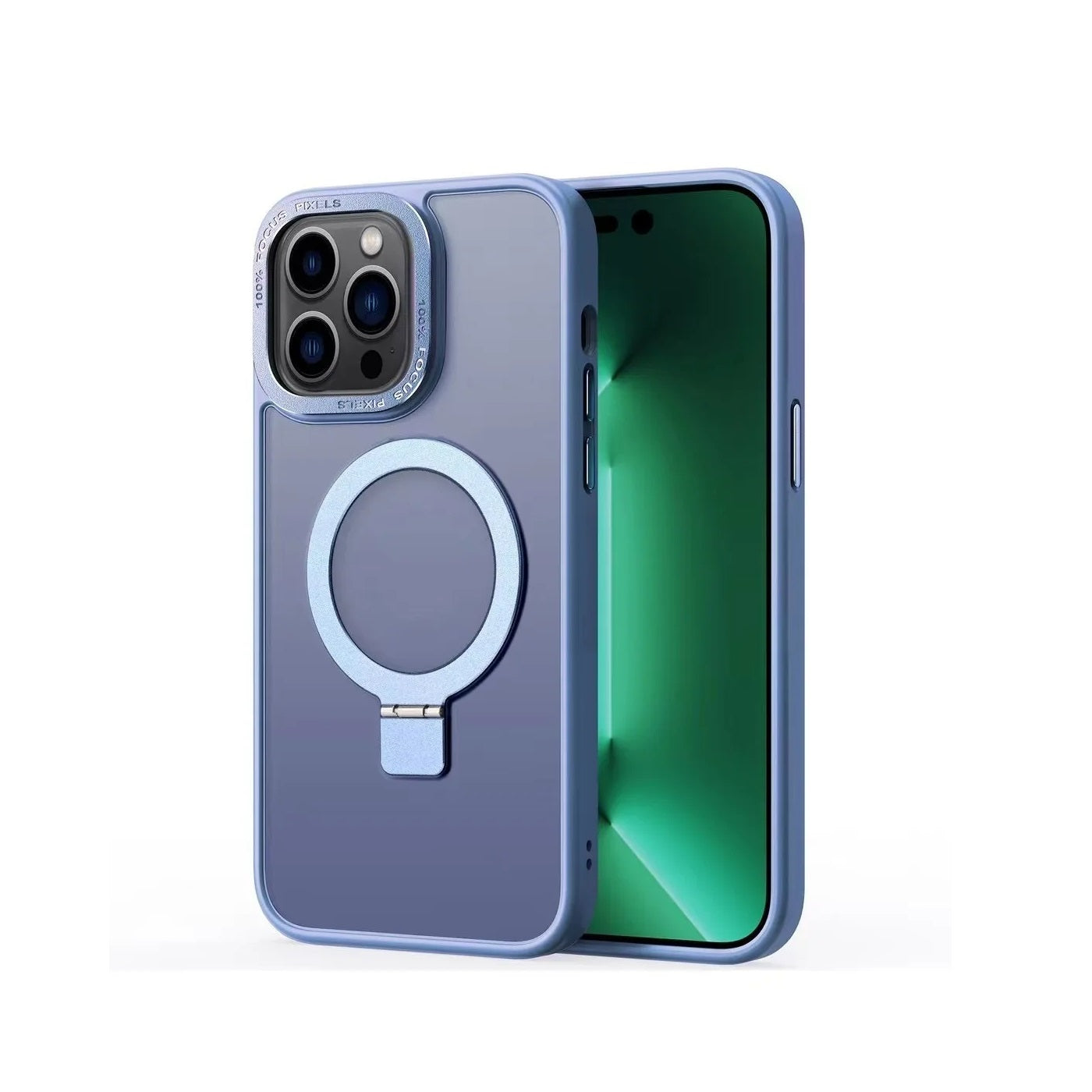 MagSafe iPhone Matte Case with Rotating Metal Stand