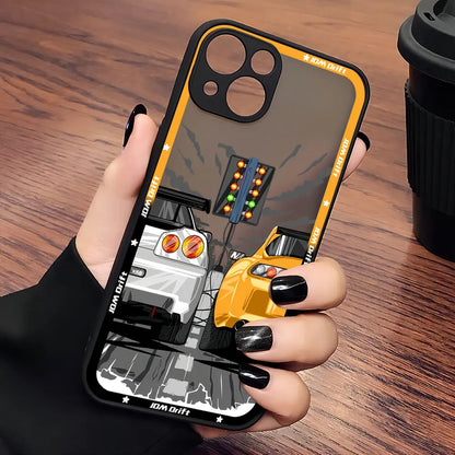 Funda para iPhone Drift con parte trasera transparente mate JDM Racing