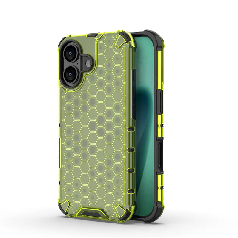 Funda rígida y resistente con diseño de panal para iPhone