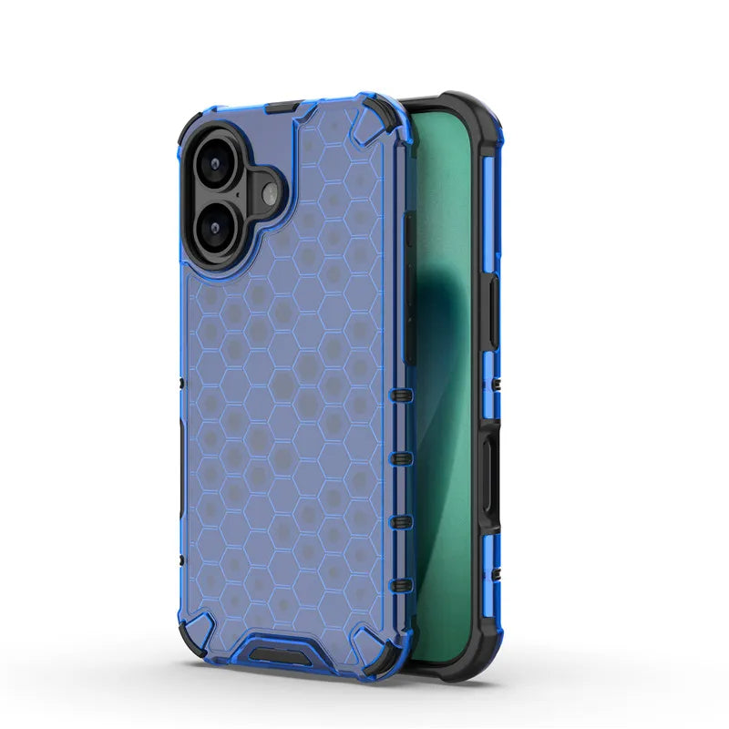 Funda rígida y resistente con diseño de panal para iPhone