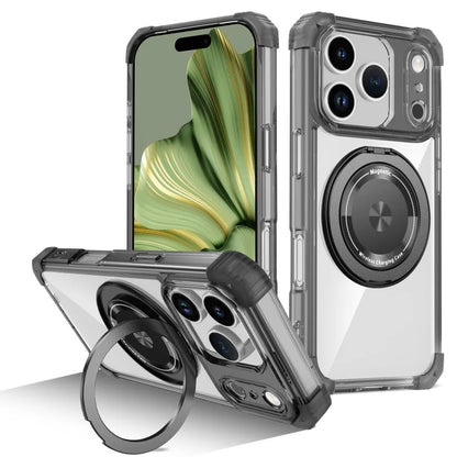 Magnetic Folding Stand Clear Armor iPhone Case
