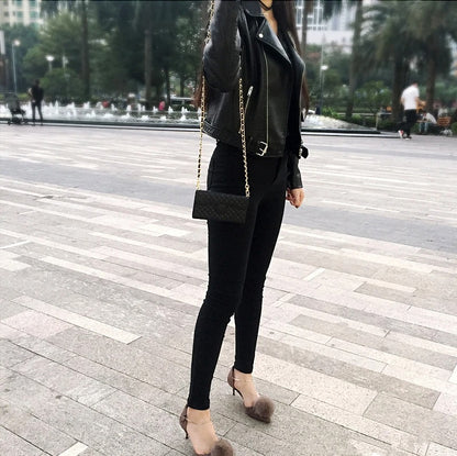 Lambskin Leather Crossbody Wallet Case for iPhone