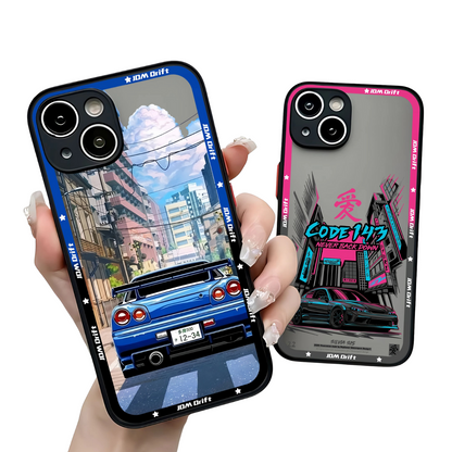 Funda para iPhone Drift con parte trasera transparente mate JDM Racing
