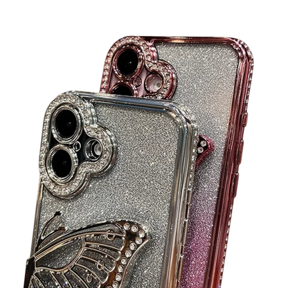 Sparkling Rhinestone 3D Butterfly Glitter iPhone Case