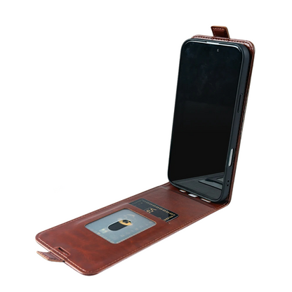 Full-Body Leather Flip iPhone Case with Card Slots