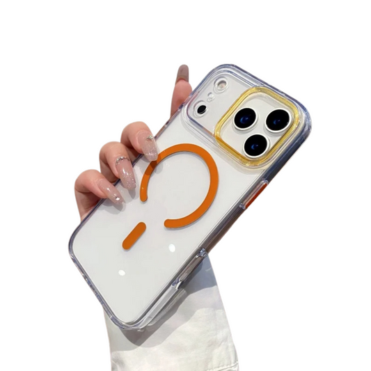 Magnetic Shockproof Wireless Charging iPhone Nude Cover