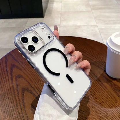 Magnetic Shockproof Wireless Charging iPhone Nude Cover