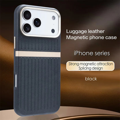 Elegant Magnetic Luggage Leather iPhone Cover