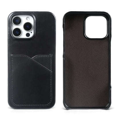 Premium Genuine Leather iPhone Case with Card Slot