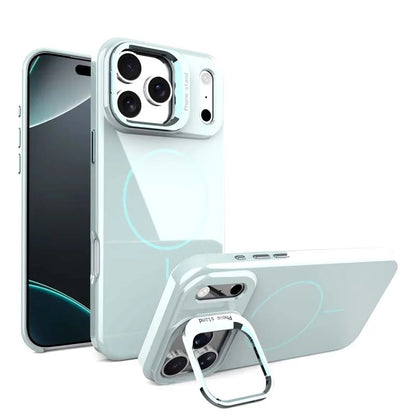 Funda de silicona MagSafe para iPhone con protector de lente