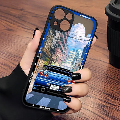 Funda para iPhone Drift con parte trasera transparente mate JDM Racing
