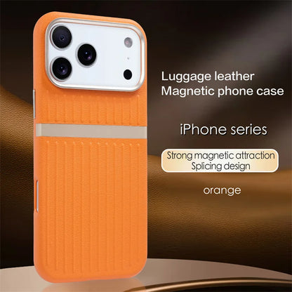 Elegant Magnetic Luggage Leather iPhone Cover
