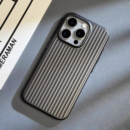 Elegante funda rígida para iPhone, de estilo empresarial y anticaídas