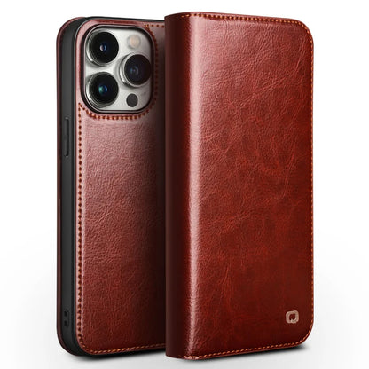 QIALINO Leather iPhone Case – Slim & Stylish