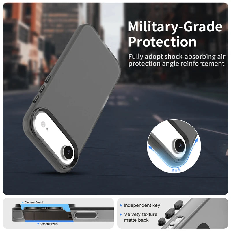 Frosted Matte Silicone Case for iPhone 17 Series