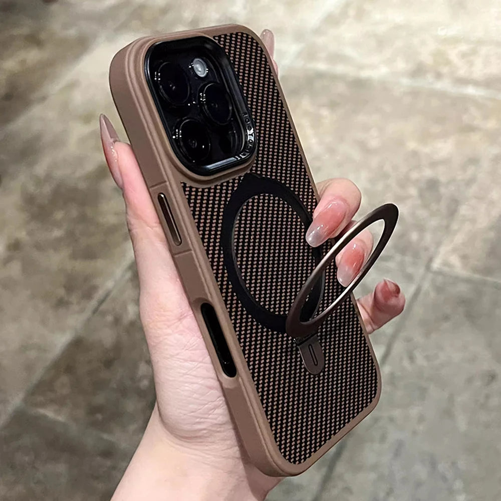 Funda rígida MagSafe de fibra de carbono para iPhone