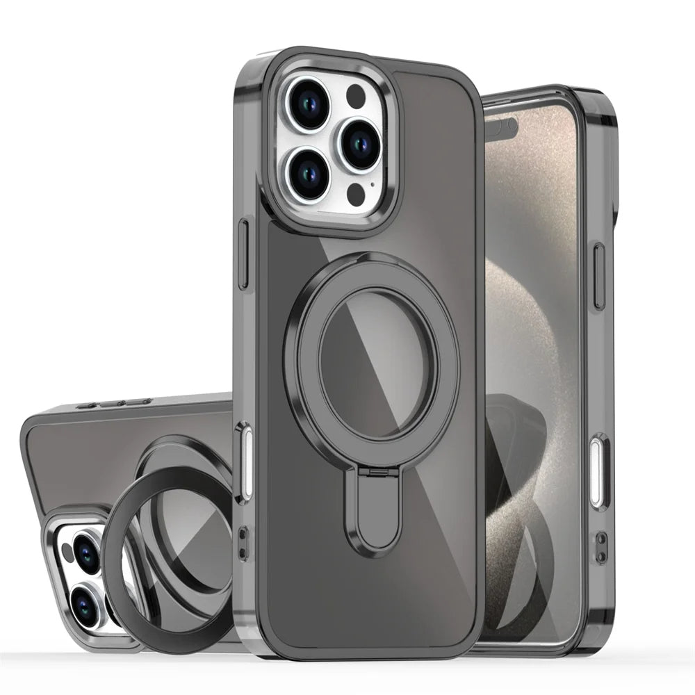 Laser Color-Changing Magnetic Stand iPhone Case