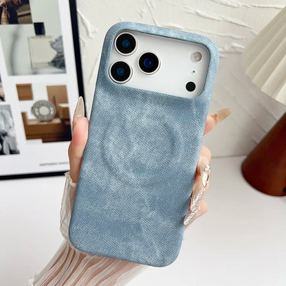 Elegant Denim Leather iPhone Case with MagSafe