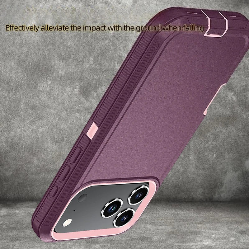 Funda protectora resistente a golpes con clip para cinturón para iPhone