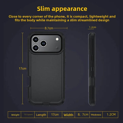 Funda protectora resistente a golpes con clip para cinturón para iPhone