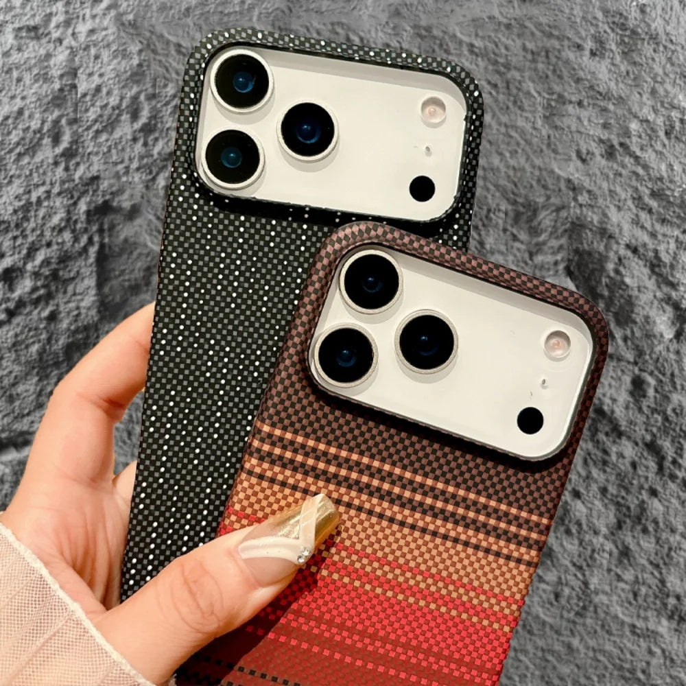 Luxury Carbon Fibre Texture iPhone Armor Cover