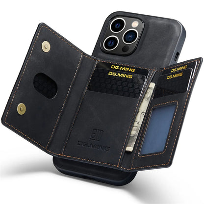 DG.MING Detachable Leather Flip Wallet iPhone Case