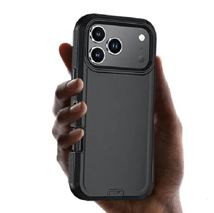 Funda protectora resistente a golpes con clip para cinturón para iPhone