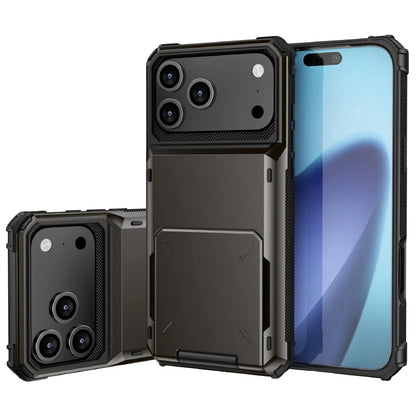 Solid Color Shockproof Flip iPhone Bumper Case