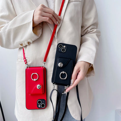 Detachable Strap iPhone Case with Stand Function