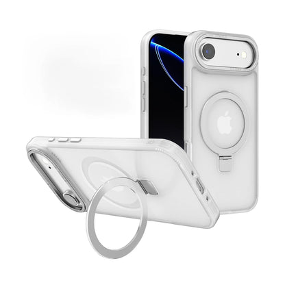 Funda mate MagSafe para iPhone con soporte metálico giratorio