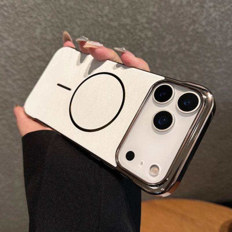 Luxury Gold-Wire Texture MagSafe iPhone Case