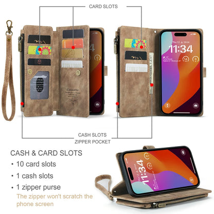 Funda de piel premium tipo cartera para iPhone con cierre magnético
