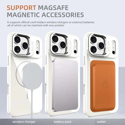 Funda de silicona MagSafe para iPhone con protector de lente
