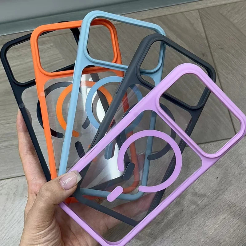 Candy Color MagSafe Shockproof iPhone Bumper Case