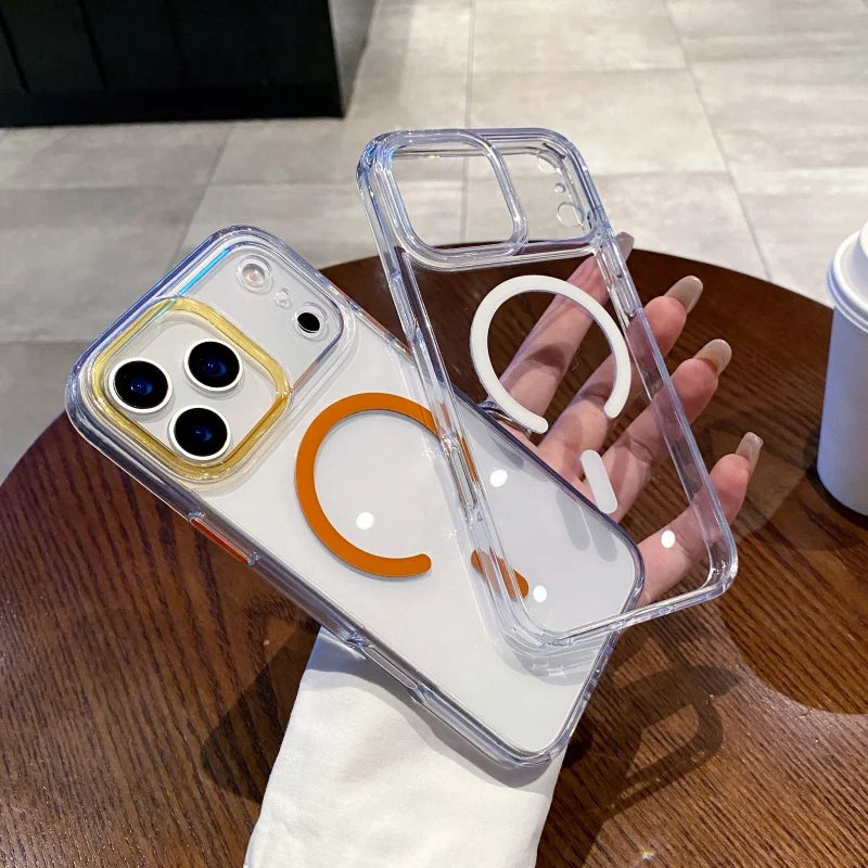 Magnetic Shockproof Wireless Charging iPhone Nude Cover