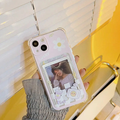 Soft TPU Aesthetic Floral iPhone Card Wallet Case