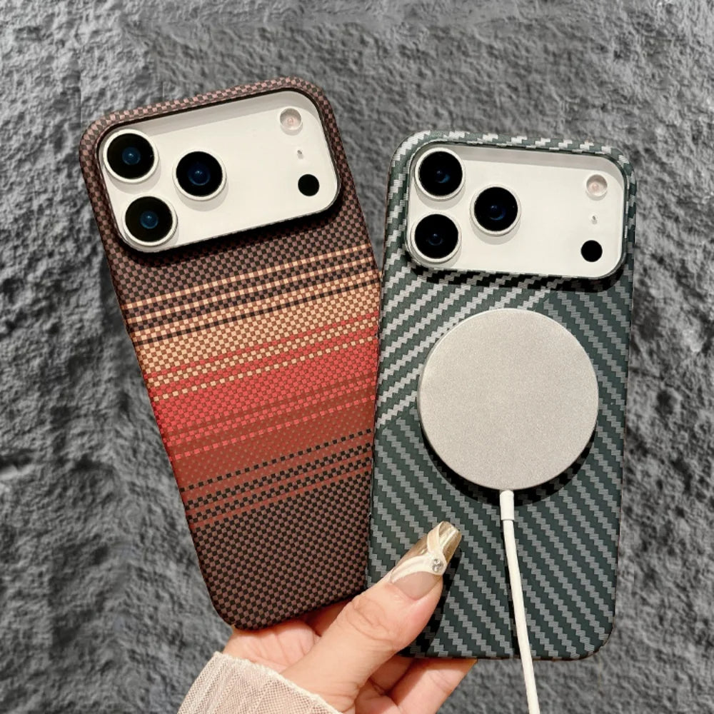 Luxury Carbon Fibre Texture iPhone Armor Cover