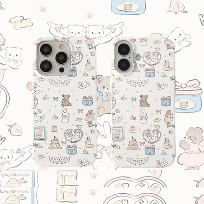 Cute Rabbit Teddy Bear Magnetic iPhone Case