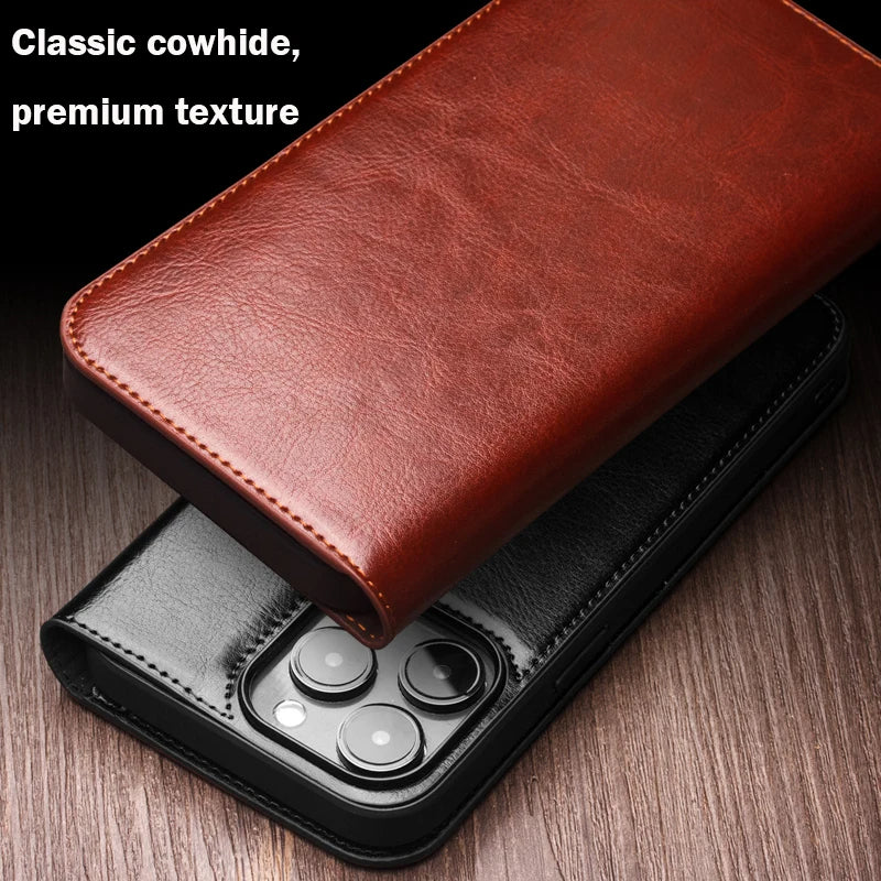 QIALINO Leather iPhone Case – Slim & Stylish