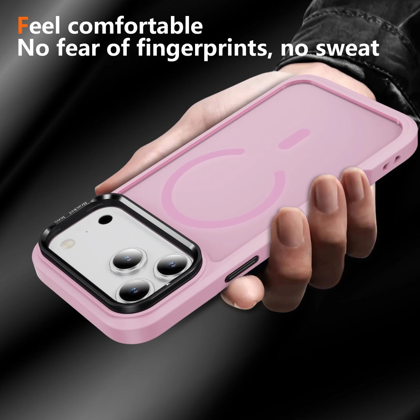 Funda acrílica MagSafe de grado militar para iPhone con soporte