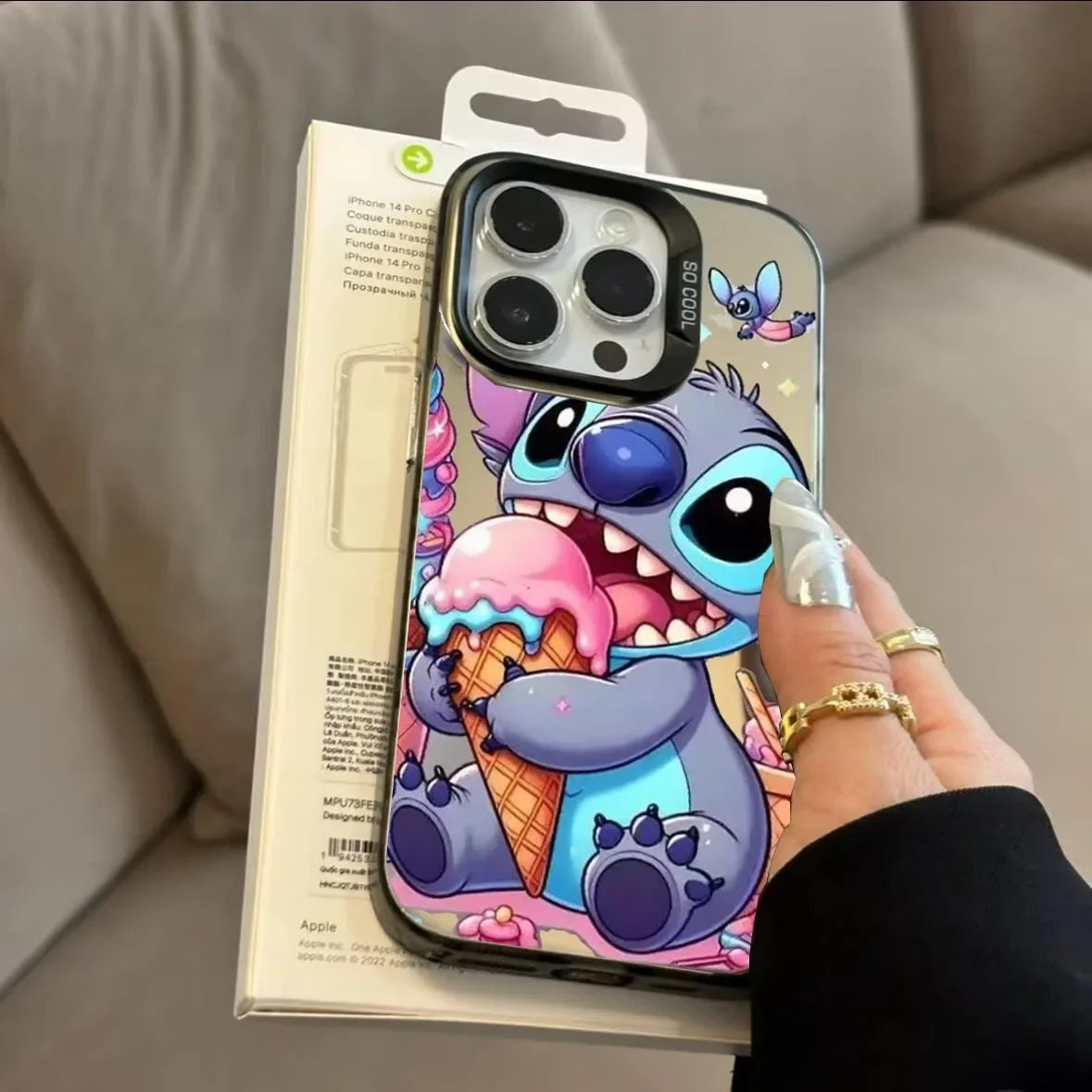 Disney Stitch Angel IMD Art Protective iPhone Case