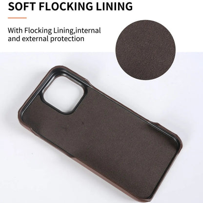 Premium Genuine Leather iPhone Case with Card Slot
