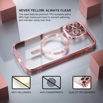 Magnetic Clear Plated iPhone Case with MagSafe