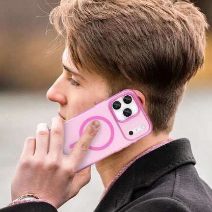 Elegante funda magnética mate color caramelo MagSafe para iPhone