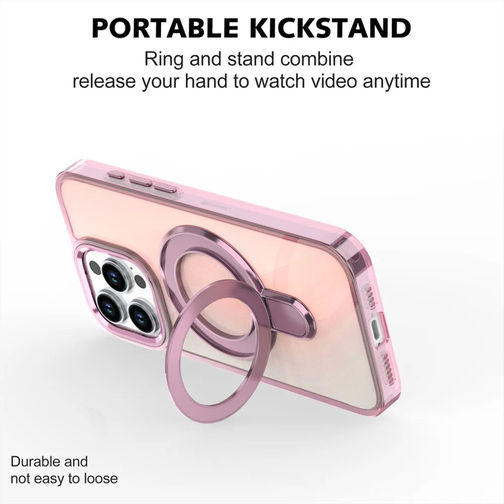 Laser Color-Changing Magnetic Stand iPhone Case