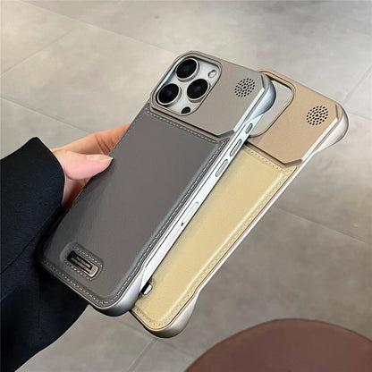 Elegant Magnetic Leather iPhone Case with Scent Diffuser