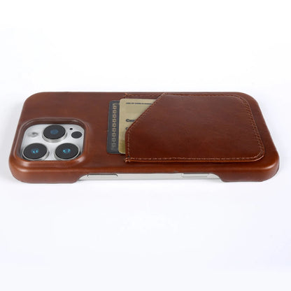 Premium Genuine Leather iPhone Case with Card Slot