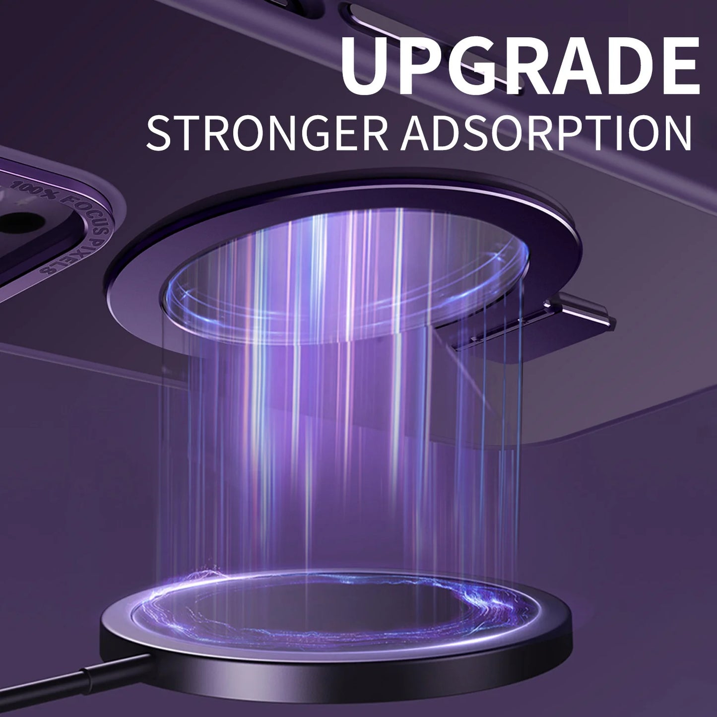 Funda mate MagSafe para iPhone con soporte metálico giratorio