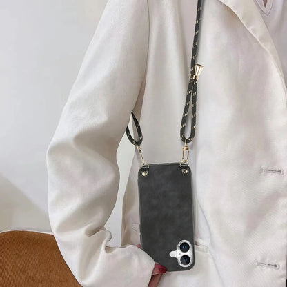 Lanyard Rope Retro Premium Matte Finish iPhone Case